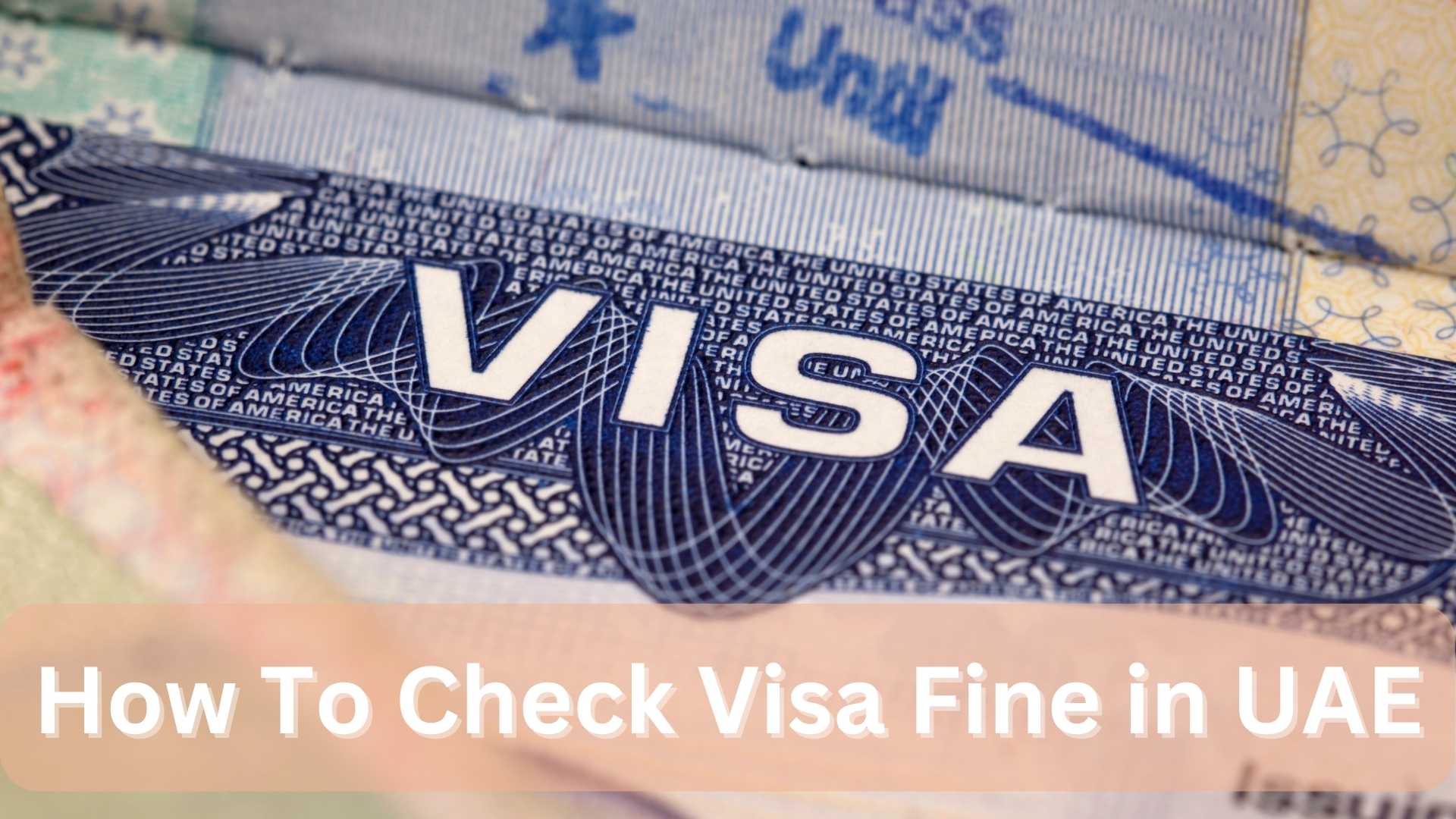 How To Check Visa Fine in UAE