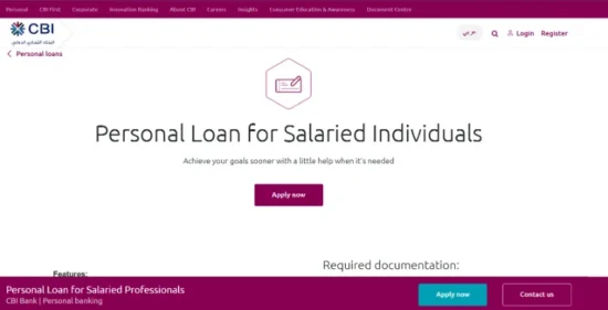 Commercial Bank International (CBI) Personal Loan