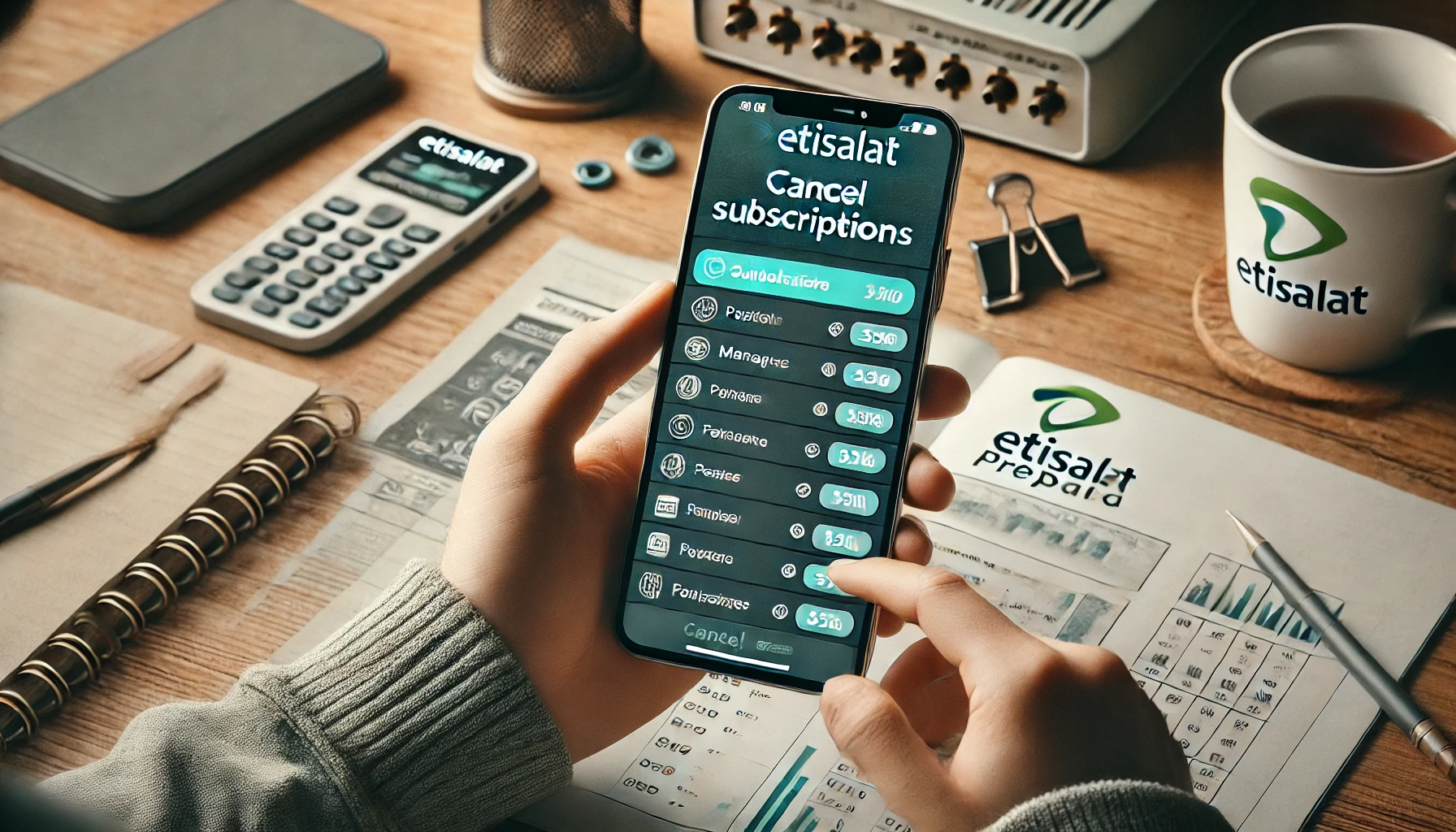 how to cancel all subscriptions on etisalat prepaid
