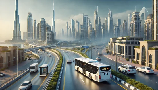 What is the X13 Bus Route in Dubai