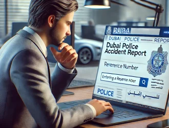how to get dubai police accident report by reference number