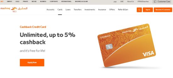 Mashreq Cashback Credit Card