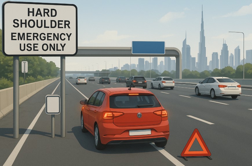 what is hard shoulder in driving
