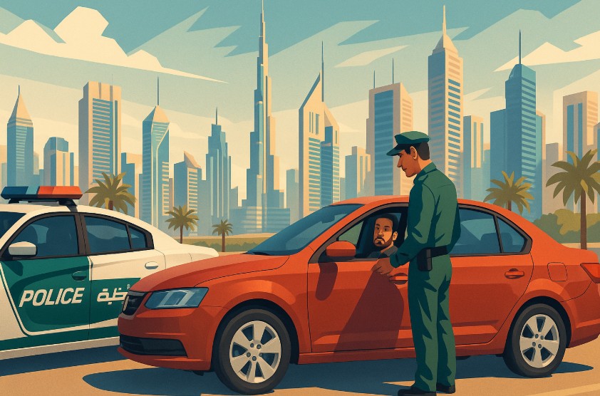 dubai police reckless driving fine