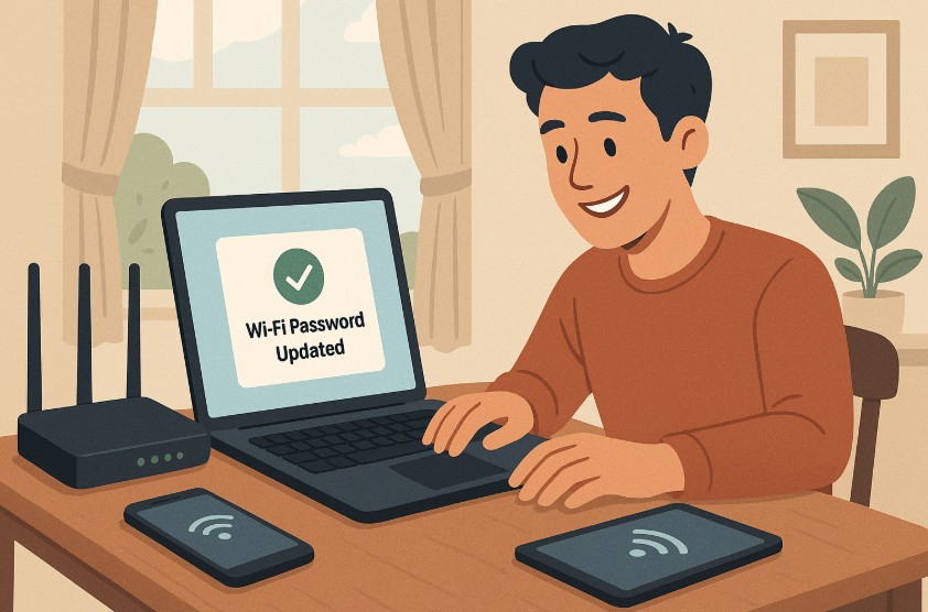 how to change du wifi password