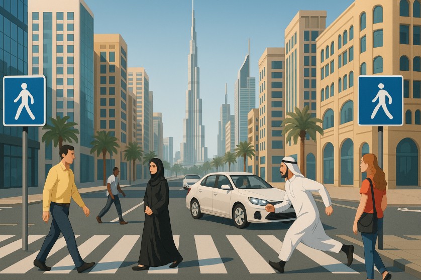 jaywalking fine in dubai