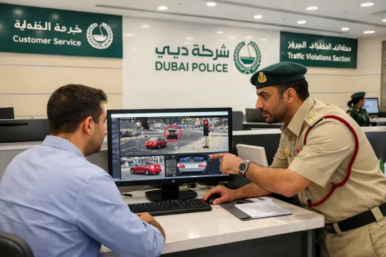 How Can You View Red Light Violation Evidence in Dubai