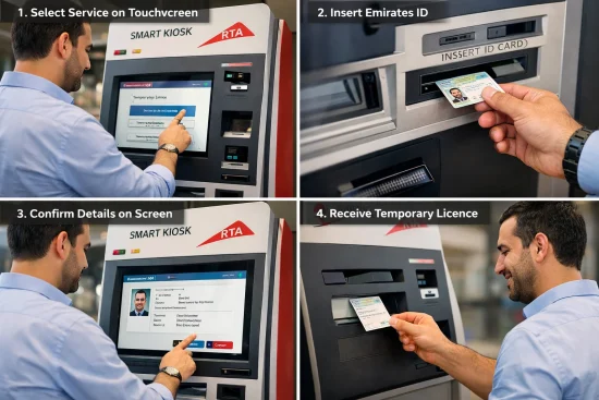 How Do You Use an RTA Driving Licence Renewal Machine Step by Step