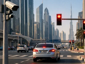 how do i know if i jumped a red light dubai