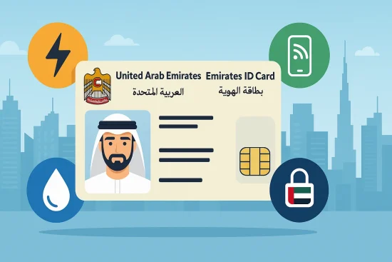 how to link emirates id with utility accounts