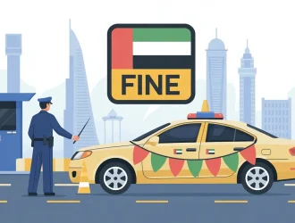 sharjah fines for vehicles with national sticker