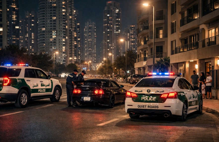 dubai police quiet roads initiative